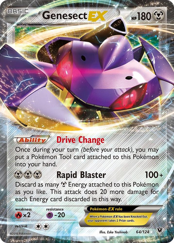 Pokemon XY - Fates Collide Genesect EX 64 Ultra Rare Holofoil Card