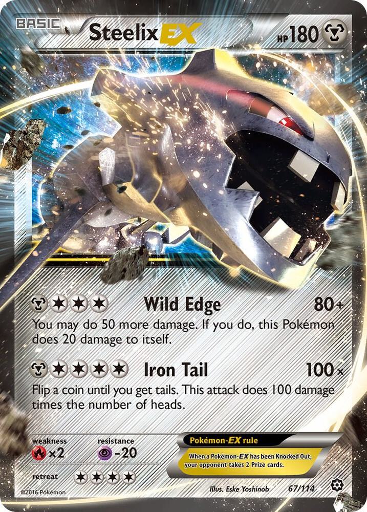 Pokemon Steam Siege Steelix EX 67 Ultra Rare Holofoil Card