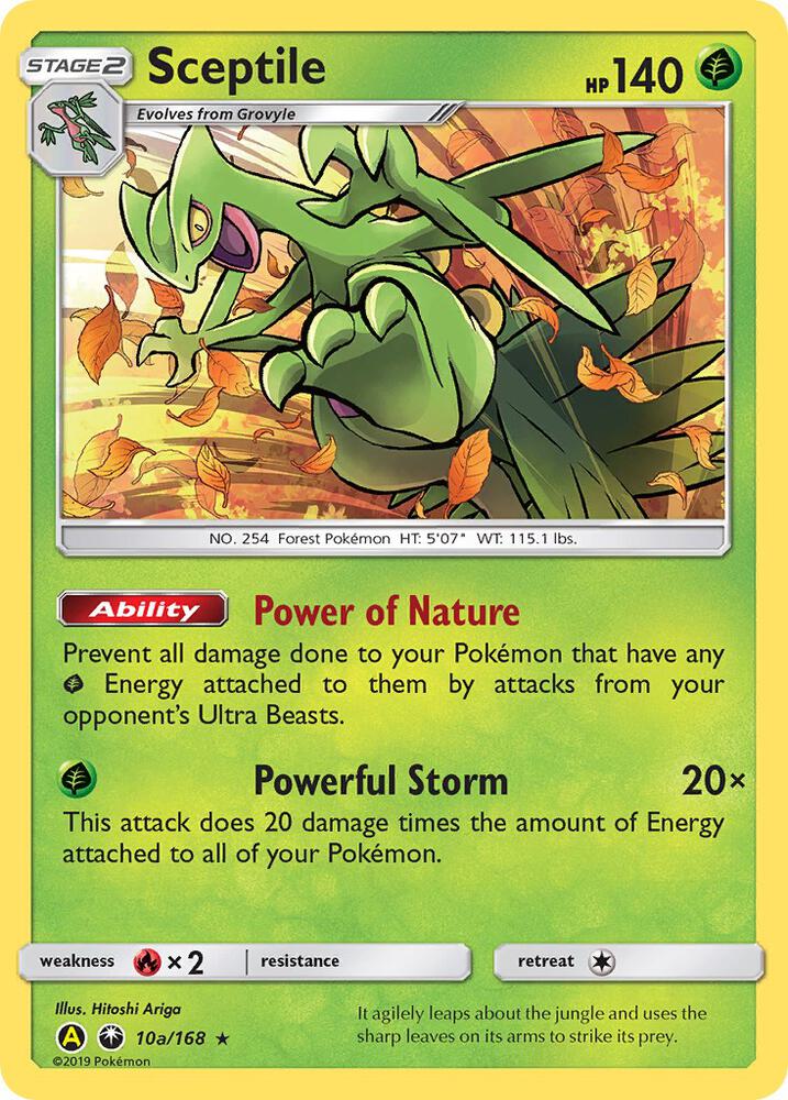 Pokemon Sun & Moon Promo Sceptile 10a/168 Holo Card