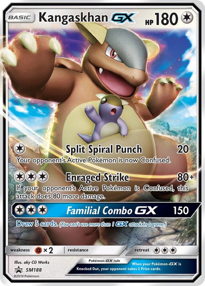 Pokemon Sun & Moon Promo Kangaskhan GX SM188 Holo Card