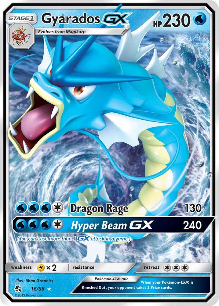 Pokemon Hidden Fates Gyarados GX 16/68 Ultra Rare Holo Card - stylecreep.com