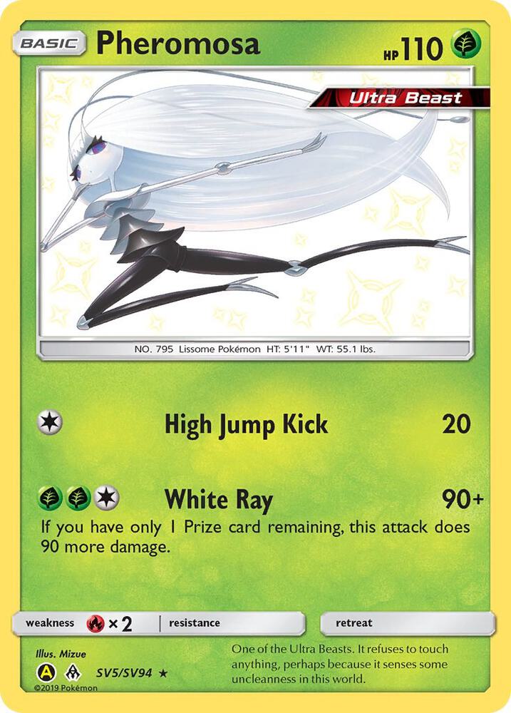 Pokemon Hidden Fates Pheromosa SV5/SV94 Shiny Holo Rare Holo Card - stylecreep.com