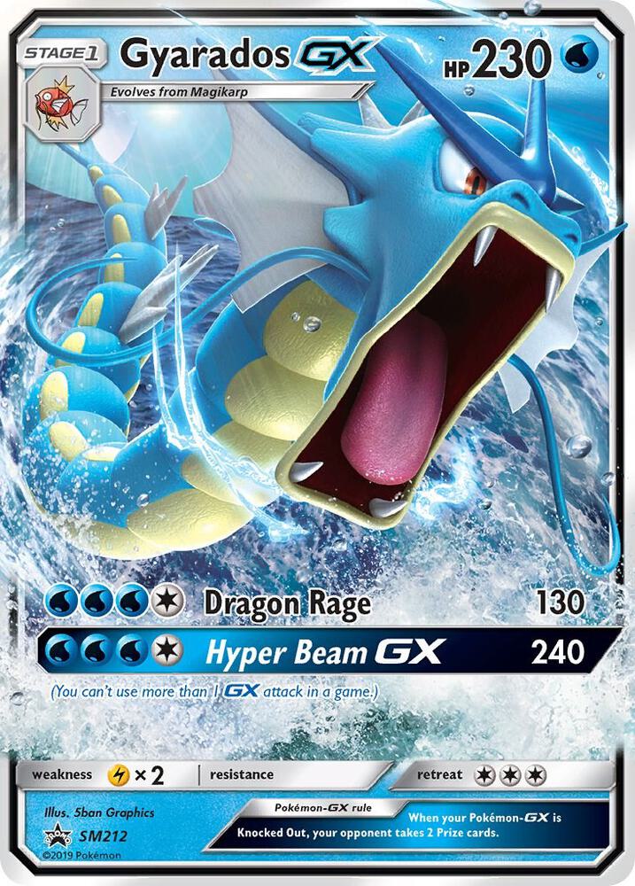 Pokemon Sun & Moon Promo Gyarados GX SM212 Holo Card