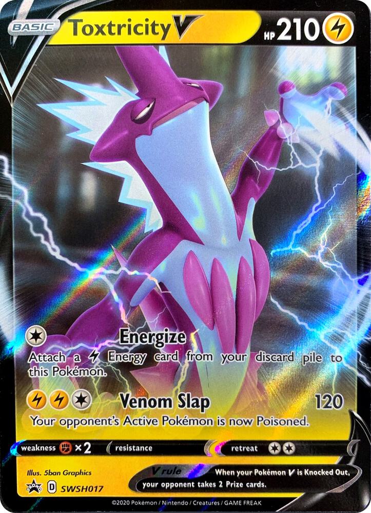 Pokemon Sword & Shield Promo Toxtricity V SWSH017 Holo Card