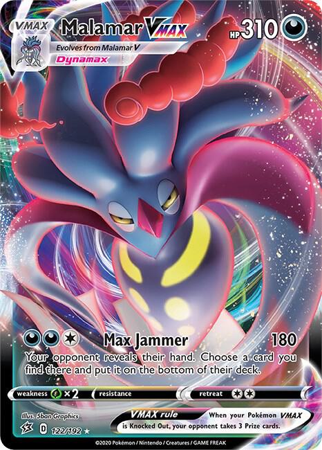 Pokemon Rebel Clash Malamar VMAX 122/192 Ultra Rare Holo Card - stylecreep.com