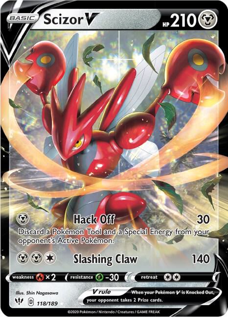 Pokemon Darkness Ablaze Scizor V 118/189 Ultra Rare Holo Card - stylecreep.com