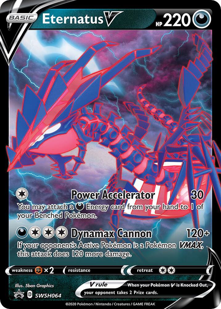 Pokemon Sword & Shield Promo Eternatus V SWSH064 Holo Card