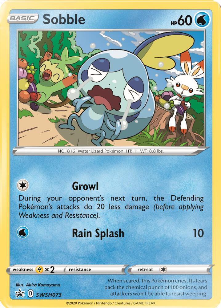 Pokemon Sword & Shield Promo Sobble SWSH073 Holo Card