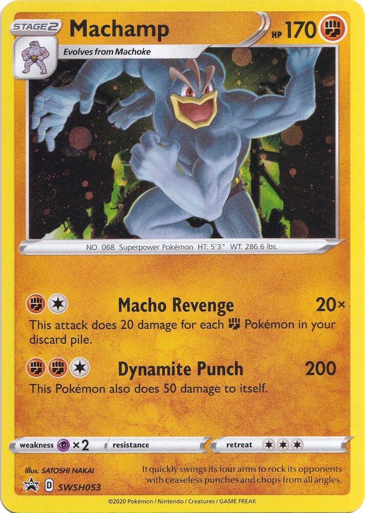 Pokemon Sword & Shield Promo Machamp SWSH053 Holo Card