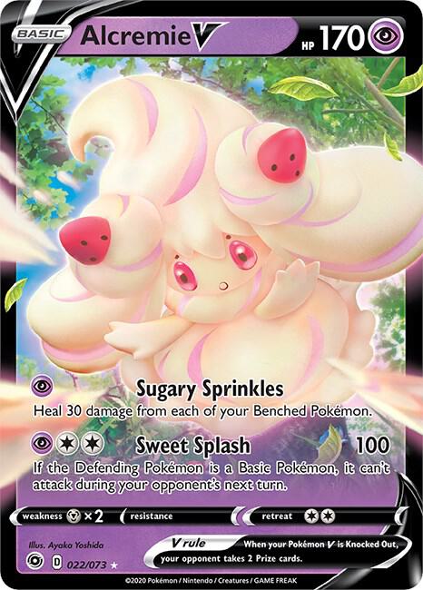 Pokemon Champion's Path Alcremie V 22/73 Ultra Rare Holo Card - stylecreep.com