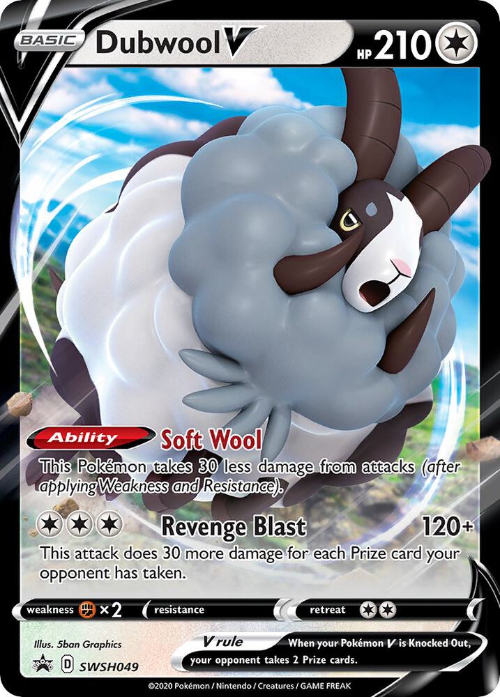 Pokemon Sword & Shield Promo Dubwool V SWSH049 Holo Card