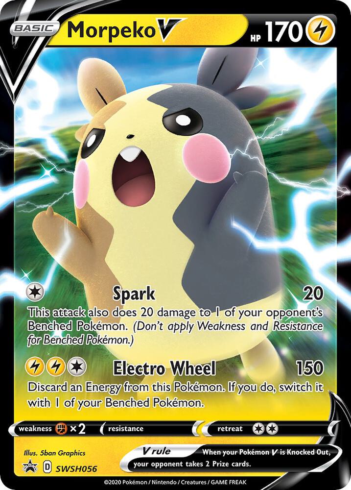 Pokemon Sword & Shield Promo Morpeko V SWSH056 Holo Card