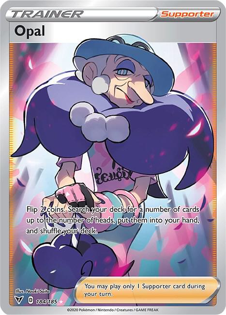 Pokemon Vivid Voltage Opal (Full Art) 184/185 Ultra Rare Holofoil Card - stylecreep.com