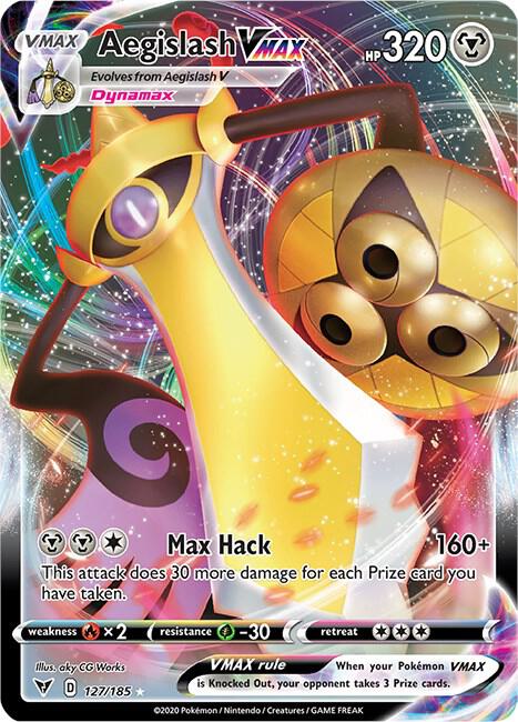 Pokemon Vivid Voltage Aegislash VMAX 127/185 Ultra Rare Holo Card - stylecreep.com