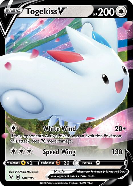 Pokemon Vivid Voltage Togekiss V 140/185 Ultra Rare Holo Card - stylecreep.com