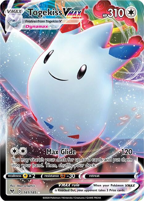 Pokemon Vivid Voltage Togekiss VMAX 141/185 Ultra Rare Holo Card - stylecreep.com