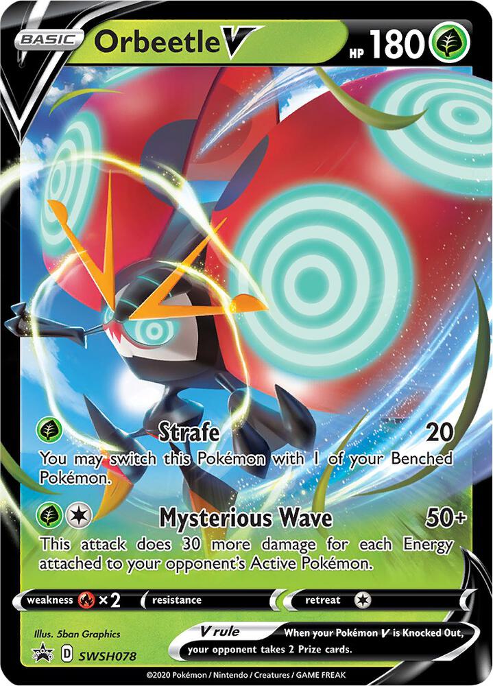 Pokemon Sword & Shield Promo Orbeetle V SWSH078 SWSH078 Holo Card