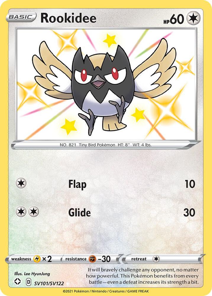 Pokemon Shining Fates Rookidee SV101/SV122 Shiny Holo Rare Holo Card - stylecreep.com