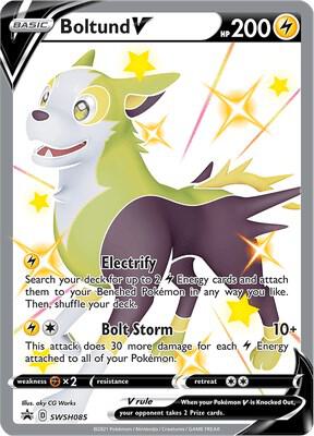 Pokemon Sword & Shield Promo Boltund V SWSH085 Promo Holofoil Card