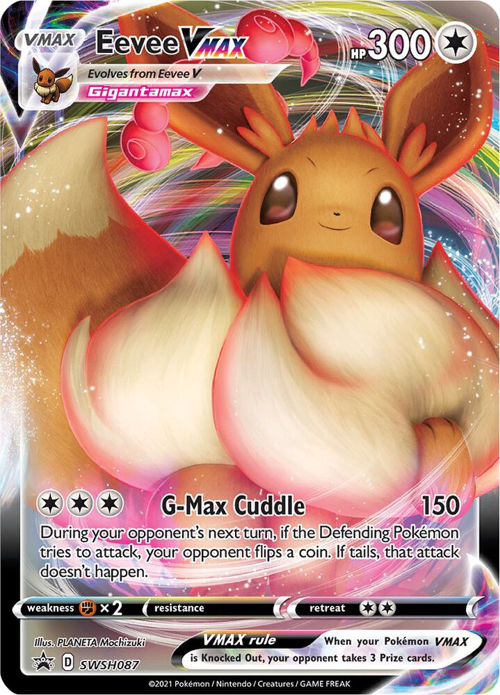 Pokemon Sword & Shield Promo Eevee VMAX SWSH087 Holo Card