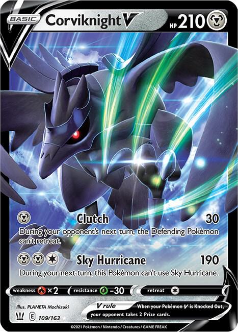 Pokemon Battle Styles Corviknight V 109/163 Ultra Rare Holo Card - stylecreep.com