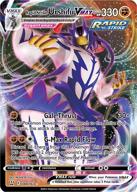 Pokemon Battle Styles Rapid Strike Urshifu VMAX 088/163 Ultra Rare Holo Card - stylecreep.com