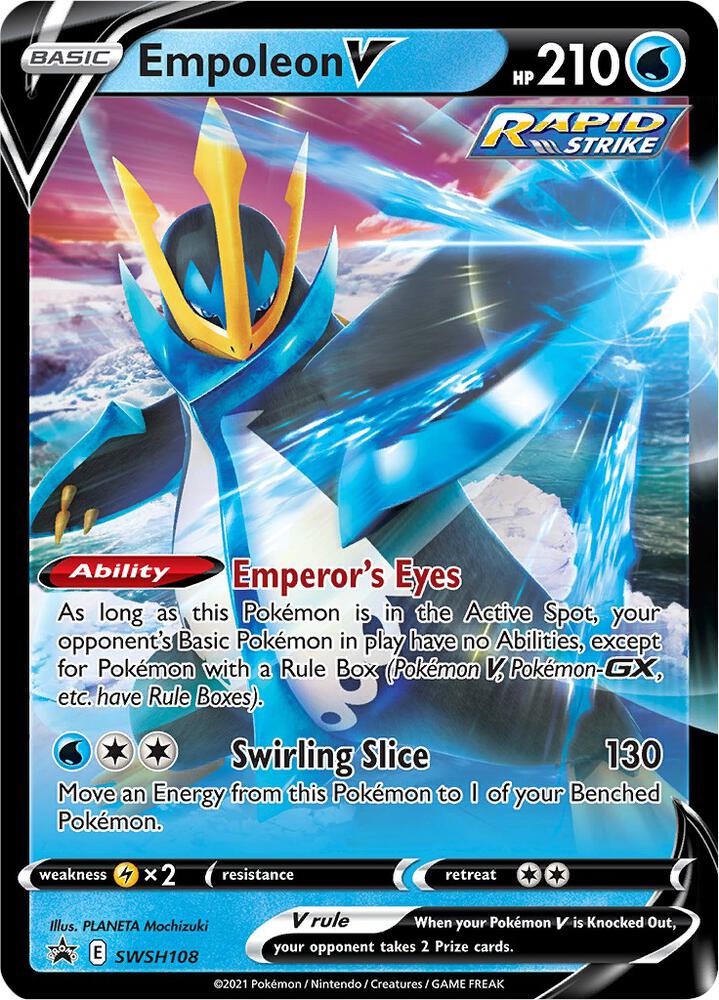 Pokemon Sword & Shield Promo Empoleon V SWSH108 Holo Card