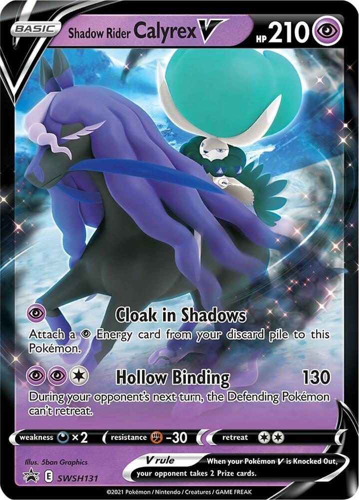 Pokemon Sword & Shield Promo Shadow Rider Calyrex V SWSH131 Holo Card