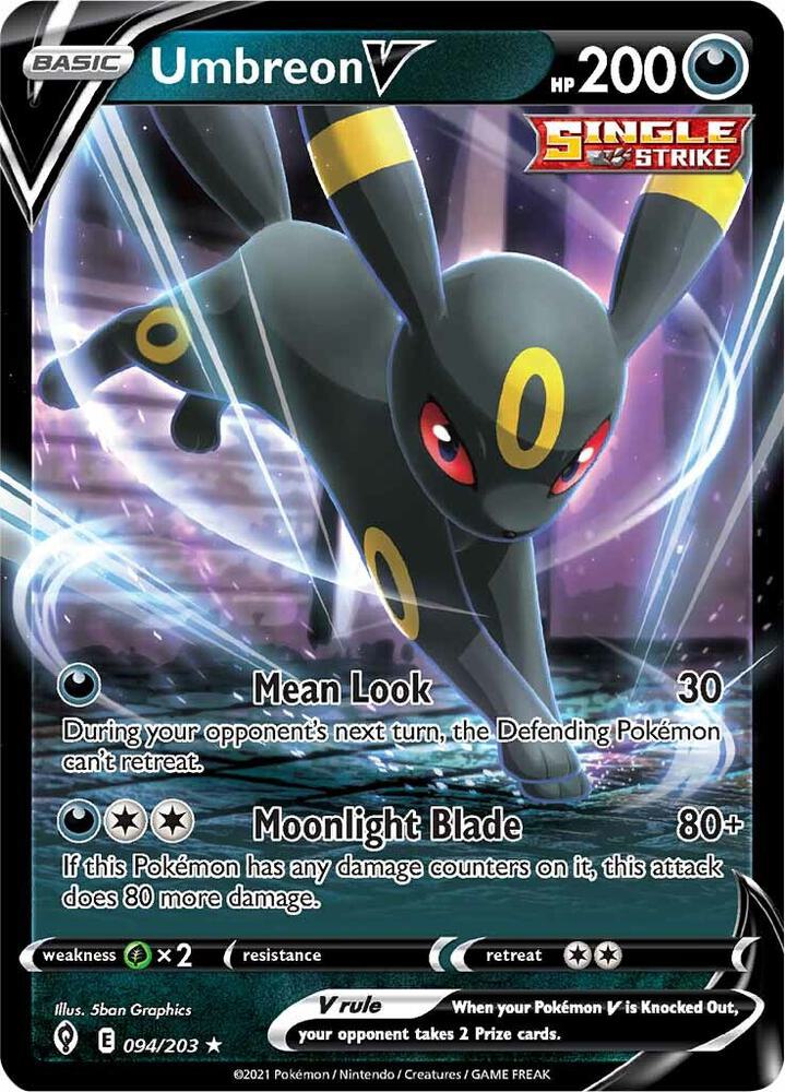 Pokemon Evolving Skies Umbreon V 094/203 Ultra Rare Holo Card - stylecreep.com