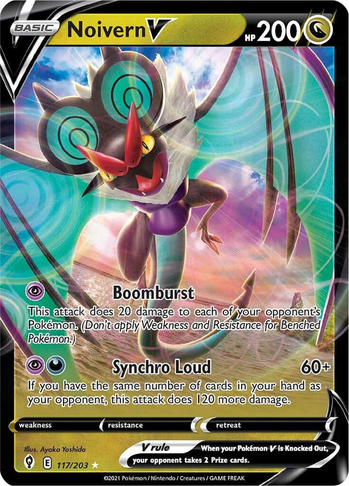 Pokemon Evolving Skies Noivern V 117/203 Ultra Rare Holo Card - stylecreep.com