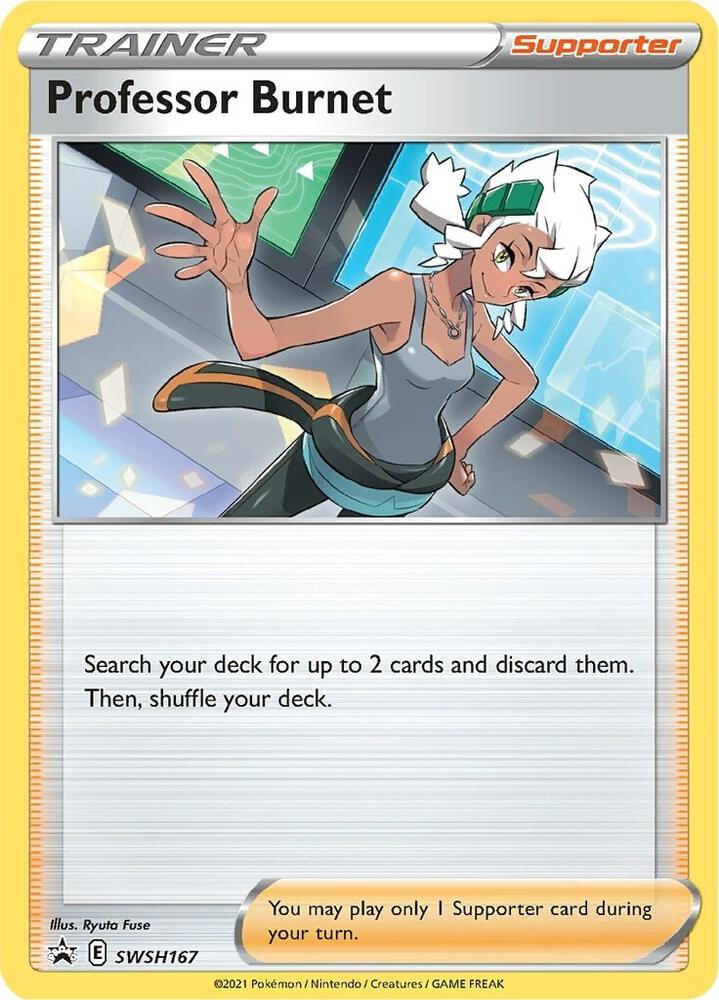 Pokemon Sword & Shield Promo Professor Burnet SWSH167 Normal Card