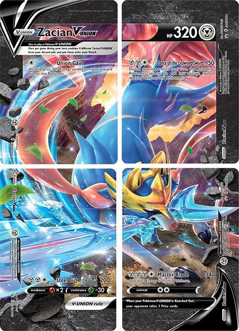 Pokemon Sword & Shield Promo Zacian V UNION [Set of 4] Holo Card - stylecreep.com