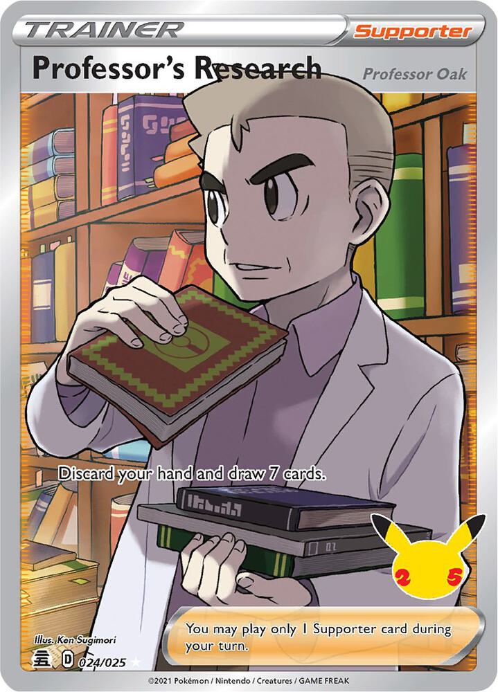 Pokemon Celebrations Professor's Research (Full Art) 024/025 Ultra Rare Holo Card - stylecreep.com