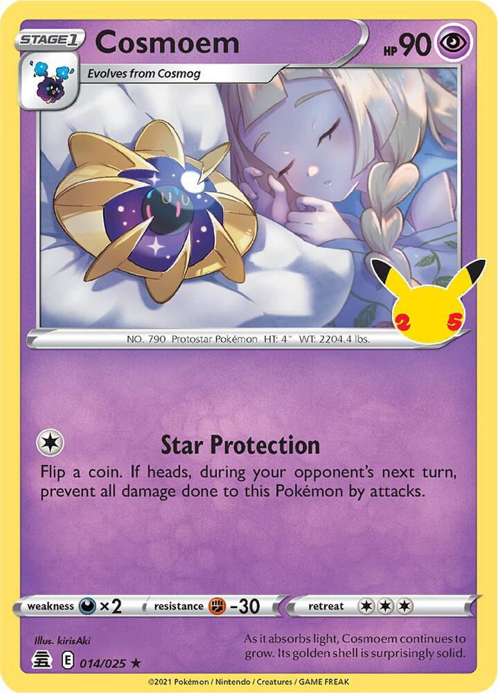 Pokemon Celebrations Cosmoem 014/025 Holo Rare Holo Card - stylecreep.com