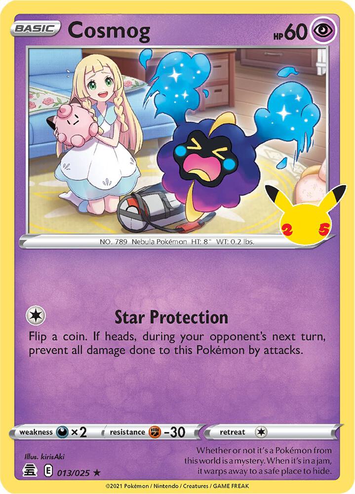 Pokemon Celebrations Cosmog 013/025 Holo Rare Holo Card