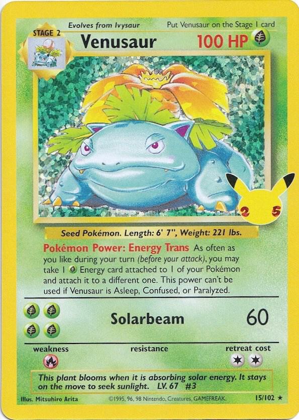 Pokemon Celebrations Venusaur 15/102 Classic Collection Holo Card