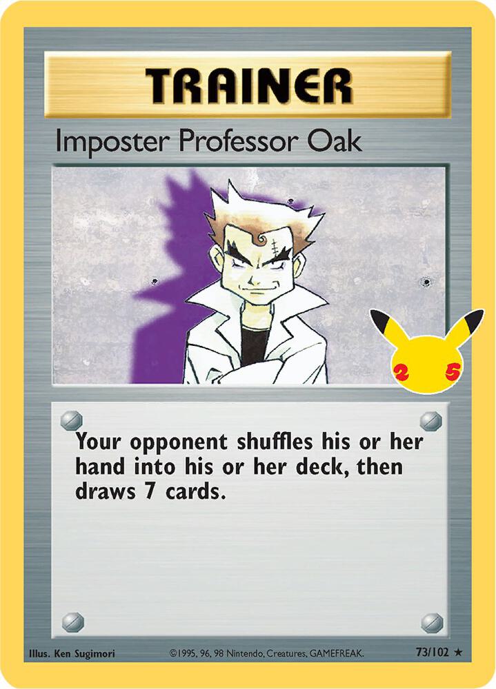 Pokemon Celebrations Imposter Professor Oak 73/102 Classic Collection Holo Card - stylecreep.com