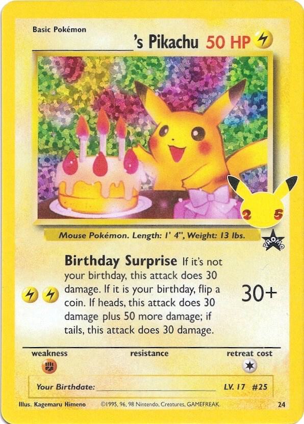 Pokemon Celebrations ______'s Pikachu 24/53 Classic Collection Holo Card