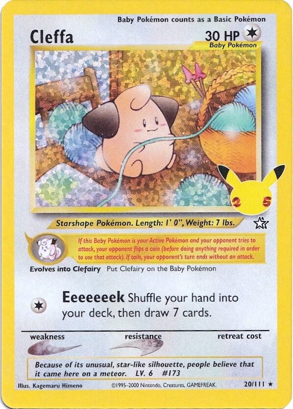 Pokemon Celebrations Cleffa 20/111 Classic Collection Holo Card