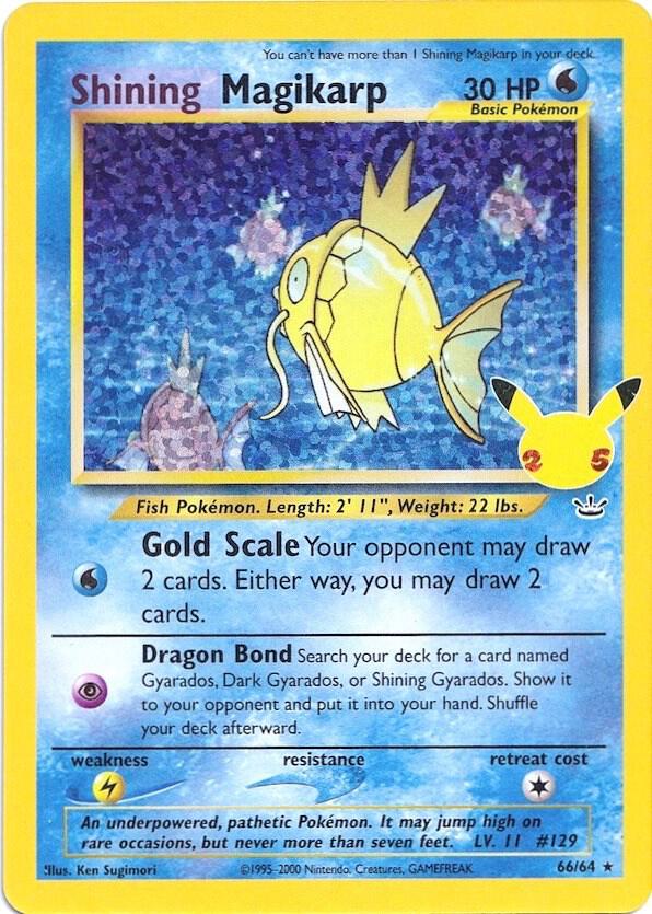 Pokemon Celebrations Shining Magikarp 66/64 Classic Collection Holo Card