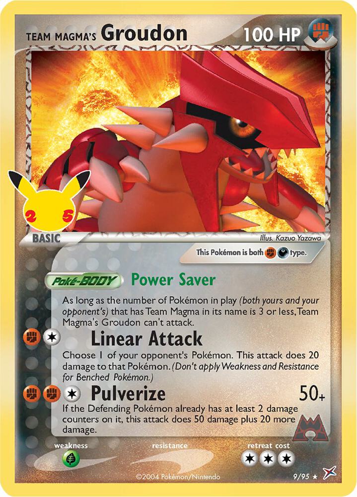 Pokemon Celebrations Team Magma's Groudon 34943 Classic Collection Holo Card