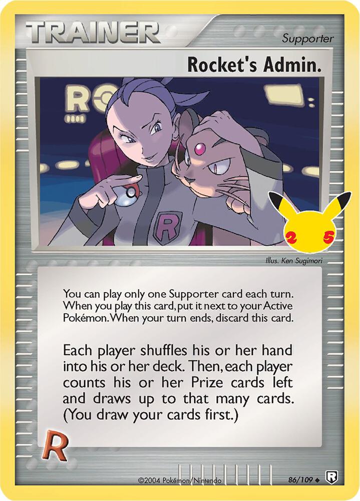 Pokemon Celebrations Rocket's Admin 86/109 Classic Collection Holo Card - stylecreep.com