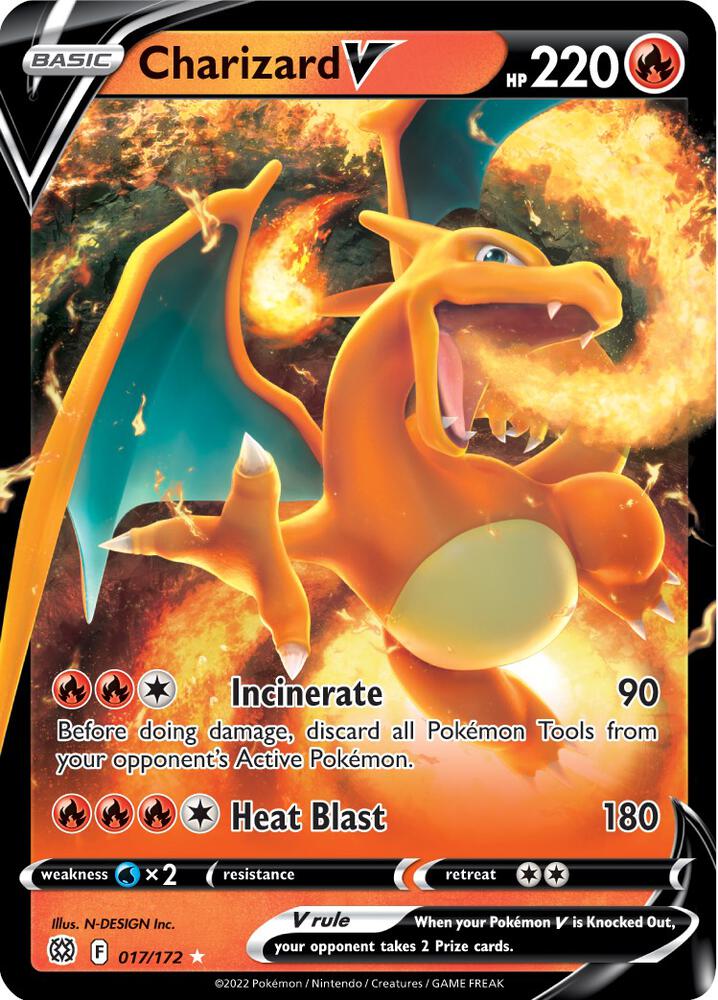 Pokemon Brilliant Stars Charizard V 017/172 Ultra Rare Holo Card