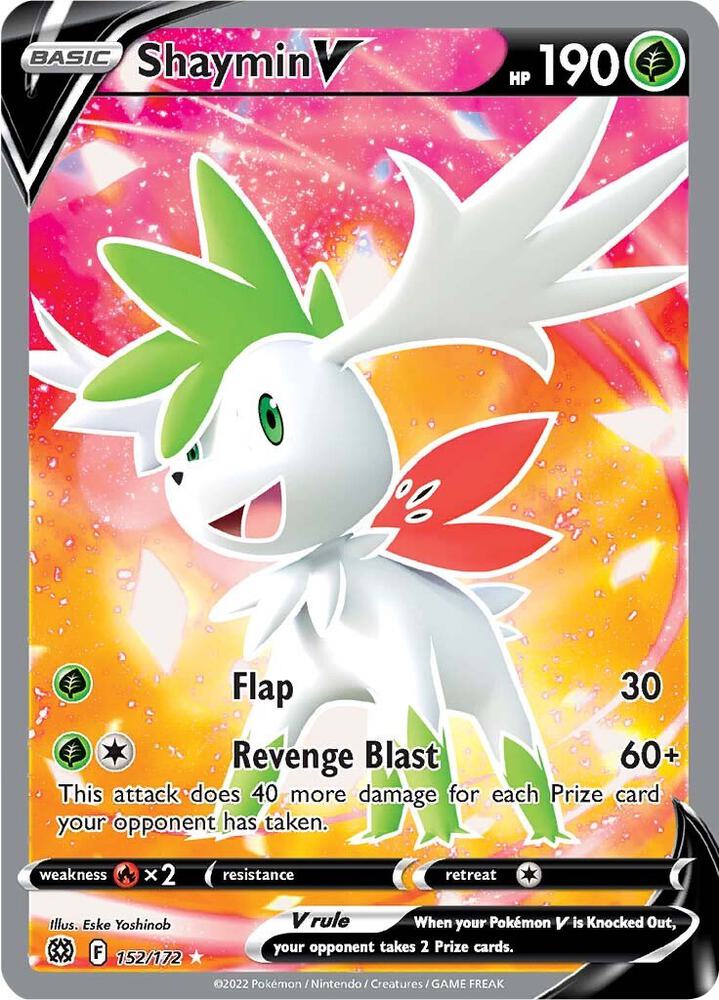 Pokemon Brilliant Stars Shaymin V (Full Art) 152/172 Ultra Rare Holofoil Card