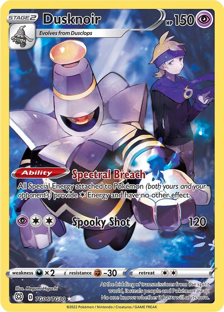 Pokemon Brilliant Stars Dusknoir TG06/TG30 Ultra Rare Holofoil Card