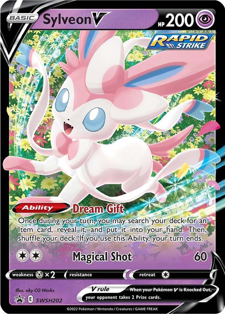 Pokemon Sword & Shield Promo Sylveon V SWSH202 Holo Card