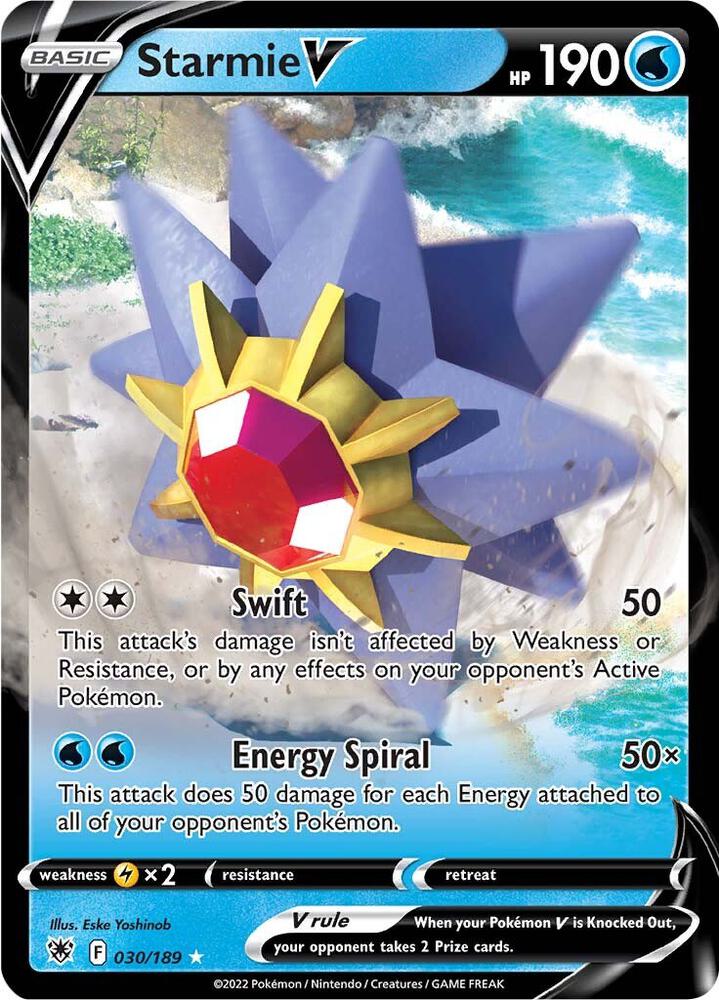 Pokemon Astral Radiance Starmie V 030/189 Ultra Rare Holo Card - stylecreep.com