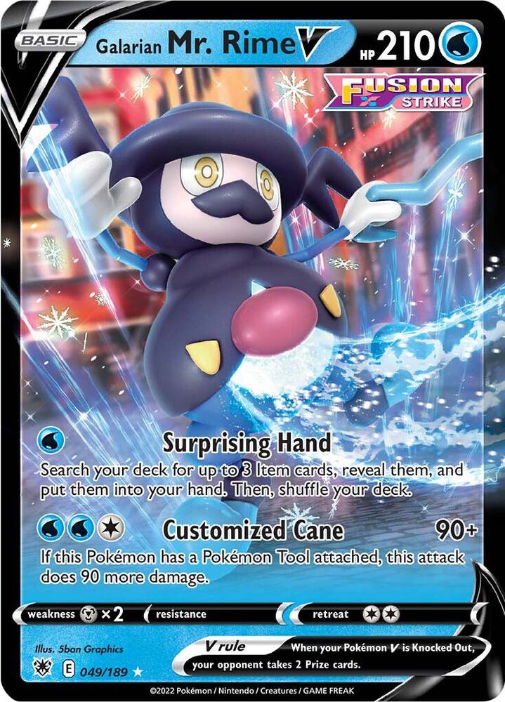 Pokemon Astral Radiance Galarian Mr. Rime V 049/189 Ultra Rare Holo Card - stylecreep.com