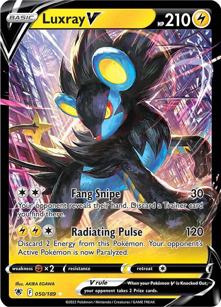 Pokemon Astral Radiance Luxray V 050/189 Ultra Rare Holo Card - stylecreep.com