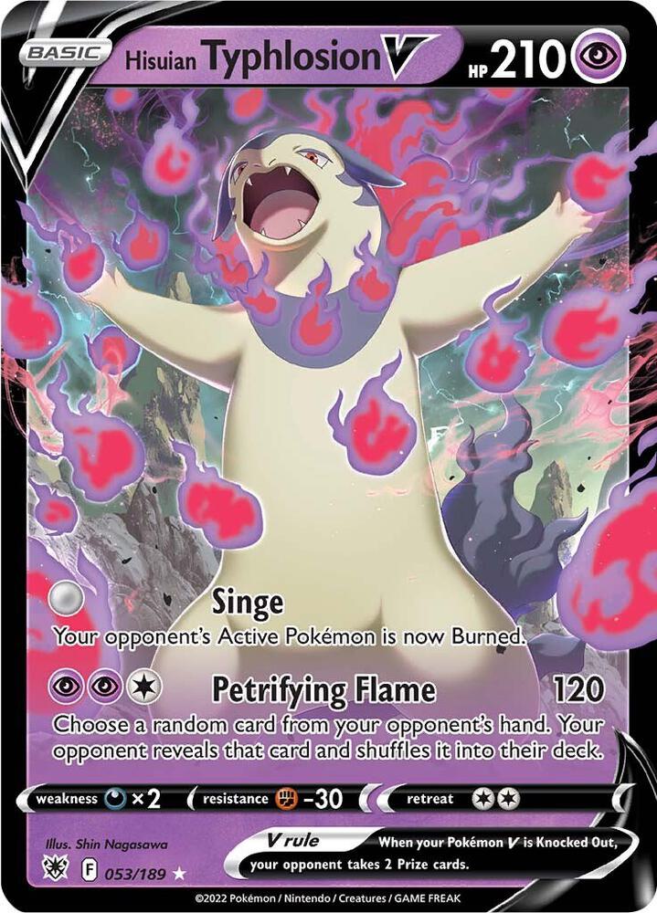 Pokemon Astral Radiance Hisuian Typhlosion V 053/189 Ultra Rare Holo Card - stylecreep.com